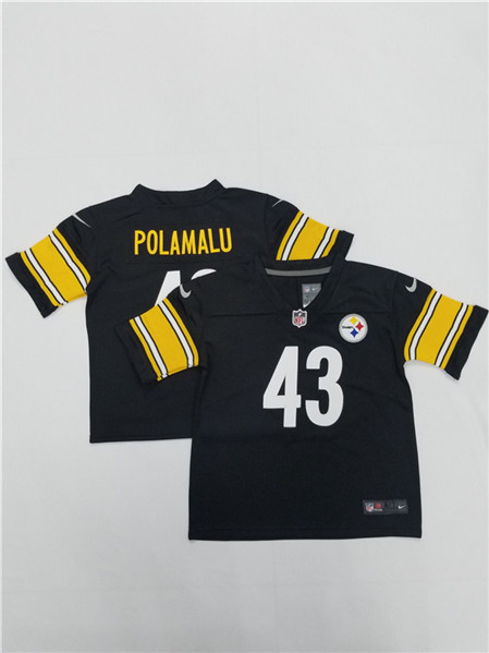 Toddlers Pittsburgh Steelers #43 Troy Polamalu Black Vapor Untouchable Limited Stitched Jersey